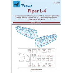 1/72 Piper L-4 Canopy Masks for Kovozavody Prostejov 2015 kits