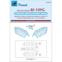 1/72 Bf 109G - Standard Canopy Masks for AZ model
