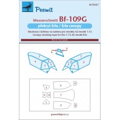 1/72 Bf 109G - Erla Canopy Masks for AZ model