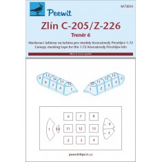 1/72 Zlin C-205/Z-226 Canopy Masks for Kovozavody Prostejov kits
