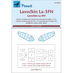 1/72 LavoCkin La-5FN Canopy Masks for Kovozavody Prostejov 2015 kits