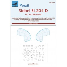 1/72 Siebel Si-204 Canopy Masks for Kovozavody Prostejov 2015 kits