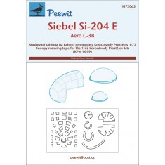1/72 Siebel Si 204E/Aero C-3B Canopy Masks for Kovozavody Prostejov kits