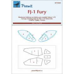1/72 FJ-1 Fury Canopy Masks for Valom kits