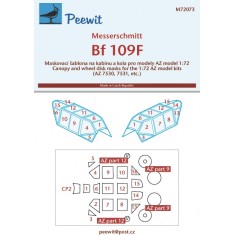 1/72 Messerschmitt Bf-109F Canopy Masks for AZ model