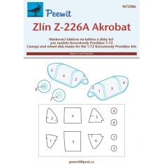 1/72 Z-226 Akrobat Canopy Masks for Kovozavody Prostejov kits