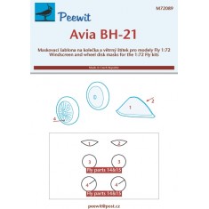 1/72 Avia BH-21 Canopy Masks for Fly kits