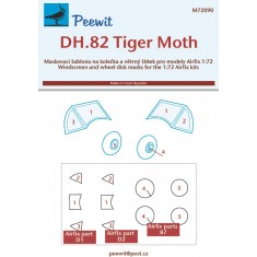 1/72 DH.82 Tiger Moth Canopy Masks for Airfix kits