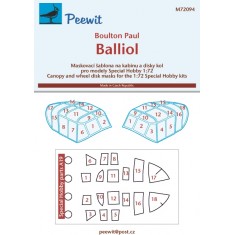 1/72 Balliol Canopy Masks for Special Hobby kits