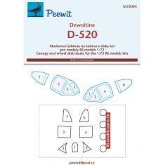 1/72 D-520 Canopy Masks for RS kits