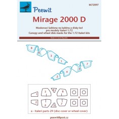 1/72 Mirage 2000 D Canopy Masks for Italeri kits