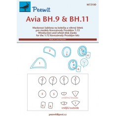 1/72 Avia BH.9 and BH.11 Canopy Masks for Kovozavody Prostejov kits