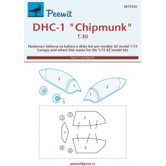 1/72 DHC-1 Chipmunk T-30 Canopy Masks for AZ model