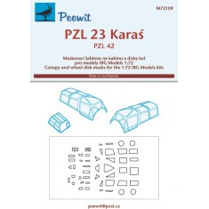 1/72 PZL-23 Karas / PZL-42 Canopy Masks for IBG kits