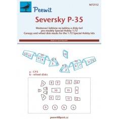 1/72 Seversky P-35 Canopy Masks for Special Hobby kits