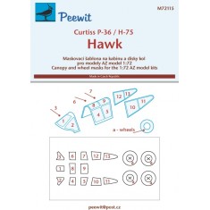 1/72 Curtiss P-36/H-75 Hawk Canopy Masks for AZ model