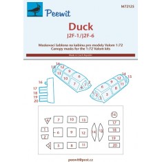 1/72 J2F-1/J2F-6 Duck Canopy Masks for Valom kits