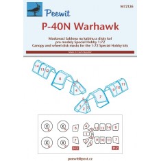 1/72 P-40N Warhawk Canopy Masks for Special Hobby kits