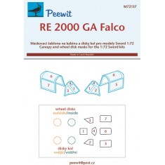1/72 RE 2000 GA Falco Canopy Masks for Sword kits