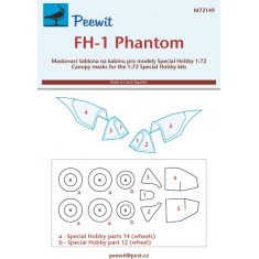 1/72 FH-1 Phantom Canopy Masks for Special Hobby kits