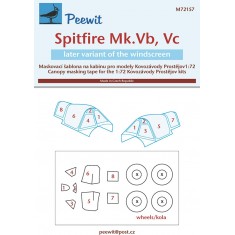 1/72 Spitfire Mk.Vb (late), Vc Canopy Masks for Kovozavody Prostejov kits