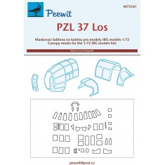1/72 PZL 37 Los Canopy Masks for IBG kits