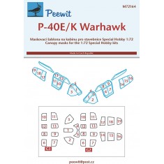 1/72 P-40E/K Warhawk Canopy Masks for Special Hobby kits