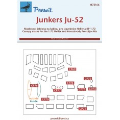 1/72 Junkers Ju-52 Canopy Masks for Heller/Kovozavody Prostejov kits