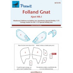 1/72 Folland Gnat Canopy Masks for Special Hobby kits