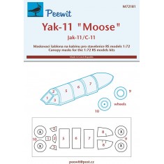 1/72 Jak-11 Canopy Masks for RS kits
