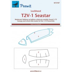 1/72 Lockheed T2V-1 Seastar Canopy Masks for Sword kits