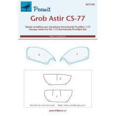 1/72 Grob Astir CS-77 Canopy Masks for Kovozavody Prostejov kits