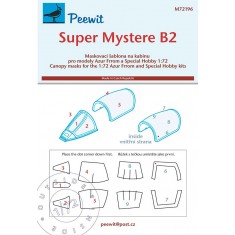 1/72 Super Mystere B2 Canopy Masks for Special Hobby kits