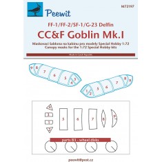 1/72 Grumman FF-1/CCandF Goblin Canopy Masks for Special Hobby kits