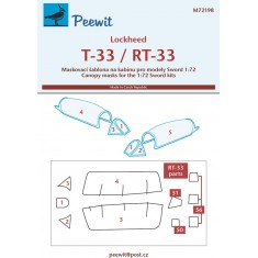 1/72 Lockheed T-33 Canopy Masks for Sword kits