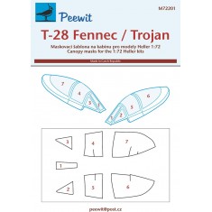 1/72 T-28 Trojan Canopy Masks for Heller kits