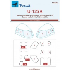 1/72 U-125 Canopy Masks for Sword kits