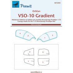 1/72 VSO-10 Gradient Canopy Masks for Kovozavody Prostejov kits
