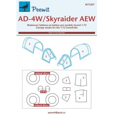 1/72 AD-4W Skyraider Canopy Masks for Sword kits