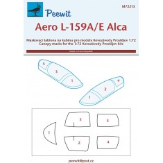 1/72 L-159 A/E Alca Canopy Masks for Kovozavody Prostejov kits