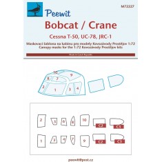 1/72 Cessna Bobcat/Crane Canopy Masks for Kovozavody Prostejov kits