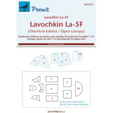 1/72 LavoCkin La-5F - Open cabin Canopy Masks for Kovozavody Prostejov kits