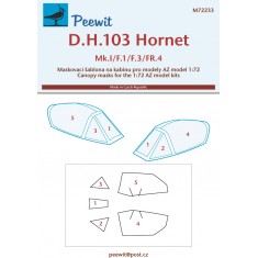 1/72 D.H.103 Hornet Canopy Masks for AZ model