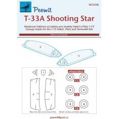 1/72 T-33A Shooting Star Canopy Masks for Italeri/ Platz/Tanmodel kits