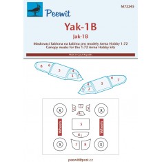 1/72 Jak-1B Canopy Masks for Arma Hobby kits