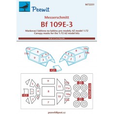 1/72 Messerschmitt Bf 109E-3 Canopy Masks for AZ model