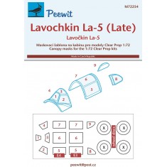 1/72 LavoCkin La-5 Late Canopy Masks for Clear Prop kits