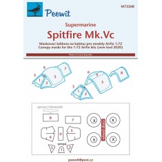 1/72 Spitfire Mk.Vc Canopy Masks for Airfix - new tool 2020 kits