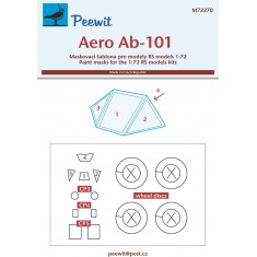 1/72 Aero Ab-101 Canopy Masks for RS kits