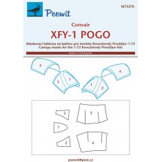 1/72 Convair XFY-1 POGO Canopy Masks for Kovozavody Prostejov kits